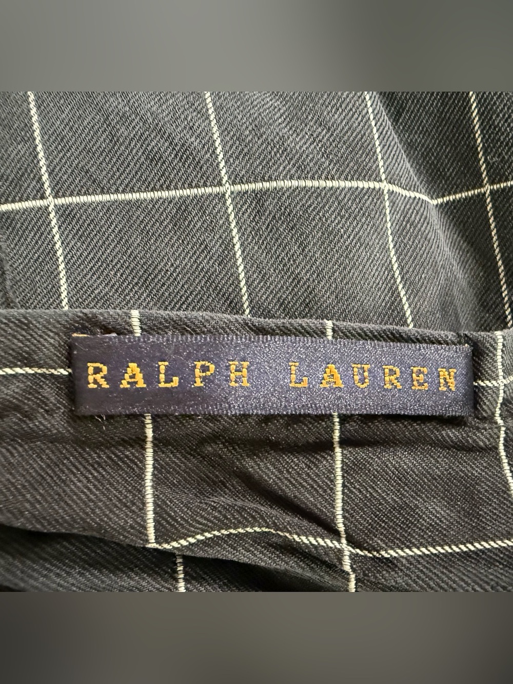 Ralph Lauren Black Duvet Cover with White Windowpane, 100% Silk